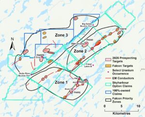 North Shore Uranium Ltd. Completes Prospecting Program at Falcon; Significant Radioactivity Discovered in Outcrops and Boulders